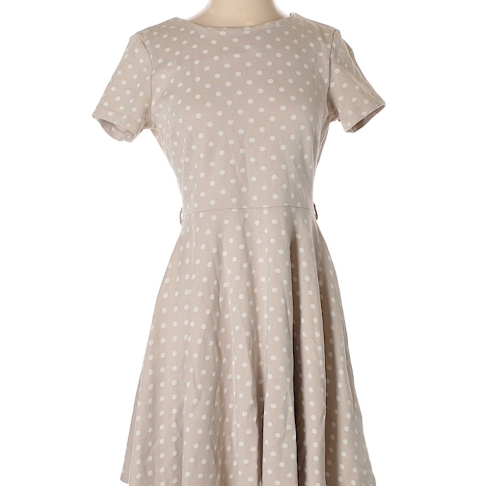 H&M Tan Polka Dot Dress